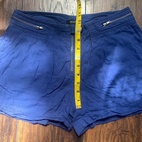 Blue Zipper Decal loose fit short shorts, 0, syle - Picture 8 of 11